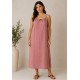 Vestido tirantes cuentas mujer