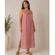Vestido tirantes cuentas mujer