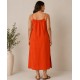 Vestido tirantes cuentas mujer