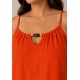 Vestido tirantes cuentas mujer