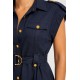Vestido mujer cinturón botones