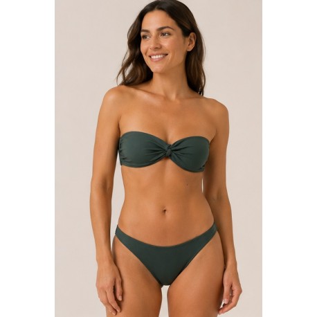 Bikini bandeau brillo mujer