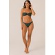 Bikini bandeau brillo mujer
