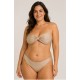 Bikini bandeau brillo mujer