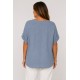 Blusa manga corta mujer lino