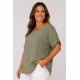 Blusa manga corta mujer lino