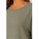 Blusa manga corta mujer lino