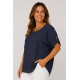 Blusa manga corta mujer lino