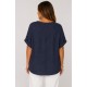 Blusa manga corta mujer lino
