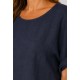 Blusa manga corta mujer lino
