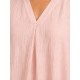 Vestido liso cuello pico mujer