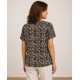 Camiseta estampada mujer nudo