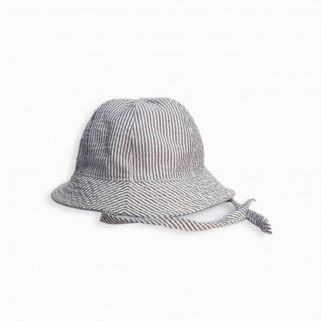 Gorro de playa a rayas para bebé 