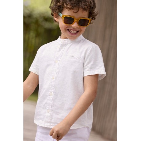 Camisa niño lino cuello mao Mayoral