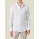 Camisa lino hombre cuello italiano