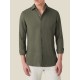 Camisa lino hombre cuello italiano