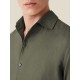 Camisa lino hombre cuello italiano