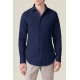 Camisa lino hombre cuello italiano