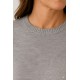 Jersey punto cuello a la caja mujer