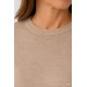 Jersey punto cuello a la caja mujer