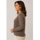 Jersey punto cuello a la caja mujer
