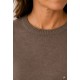 Jersey punto cuello a la caja mujer