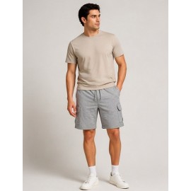 Bermuda cargo hombre algodón