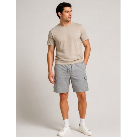 Bermuda cargo hombre algodón