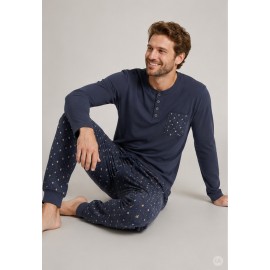 Pijama hombre algodón estampado