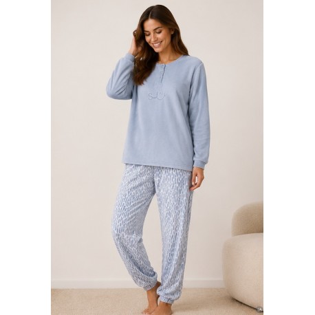 Pijama tundosado "Smile" mujer