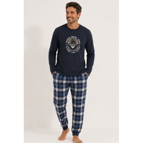 Pijama cuadros hombre 