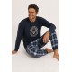 Pijama cuadros hombre 
