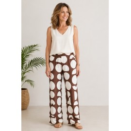 Pantalón fluido lunares