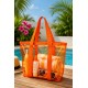 Bolso playa transparente color