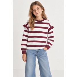 Sudadera niña rayas lazo Newness