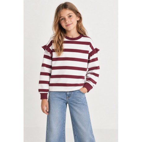 Sudadera niña rayas lazo Newness