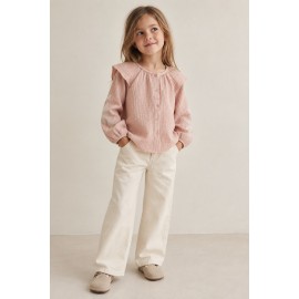 Blusa bambula niña bordados Newness