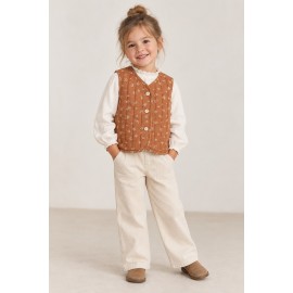 Chaleco niña flores Newness