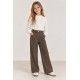 Pantalón costuras niña Newness bolsillos