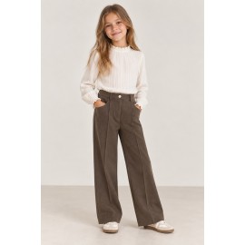 Pantalón costuras niña Newness bolsillos