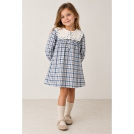 Vestido niña cuadros Newness