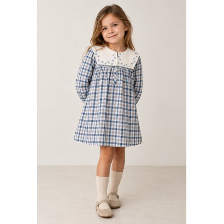 Vestido niña cuadros Newness
