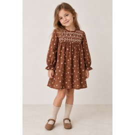 Vestido niña flores canesú Newness