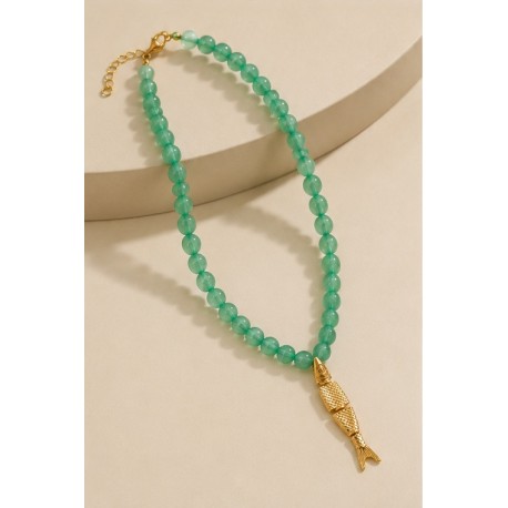 Collar perlas "Pez" mujer