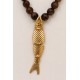 Collar perlas "Pez" mujer