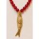 Collar perlas "Pez" mujer