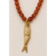 Collar perlas "Pez" mujer