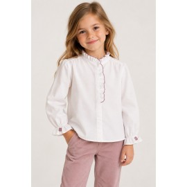 Blusa volante bordados Newness niña