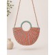 Bolso rafia tricolor mujer