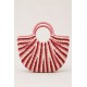 Bolso rafia tricolor mujer